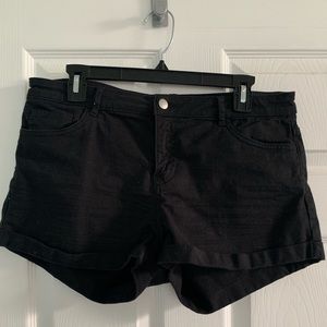 H&M Black Stretchy Jean Shorts